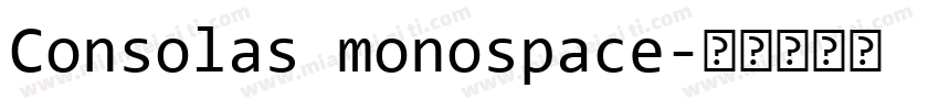 Consolas monospace字体转换